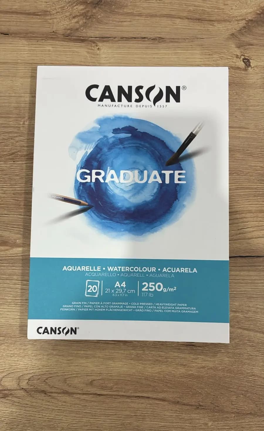 Block de Papel para Acuarela Canson Graduate A4